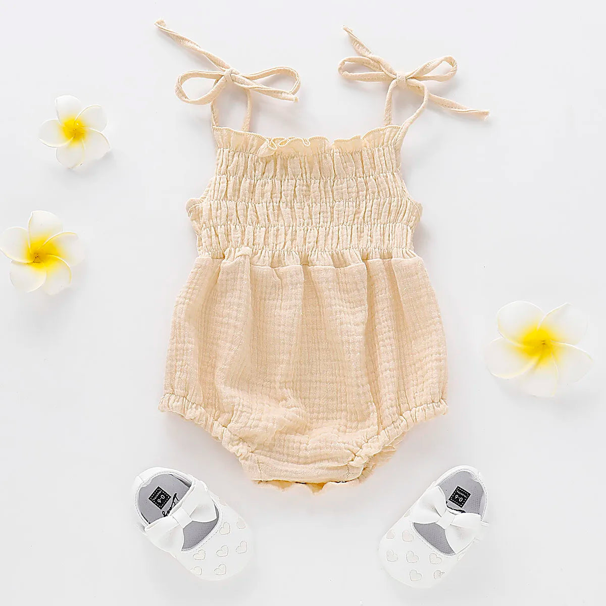 Brand Summer Newborn Infant Baby Girl Solid Color Sleeveless Romper Jumpsuit Outfit Clothes Cotton Baby Clothing