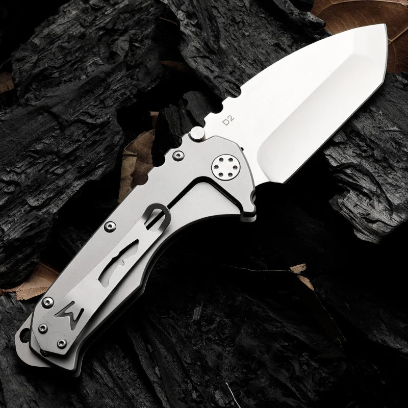 MKT-D2 Steel Heavy duty folding. Emergency rescue tool, Camping, hunting, Outdoor, Tactical knife