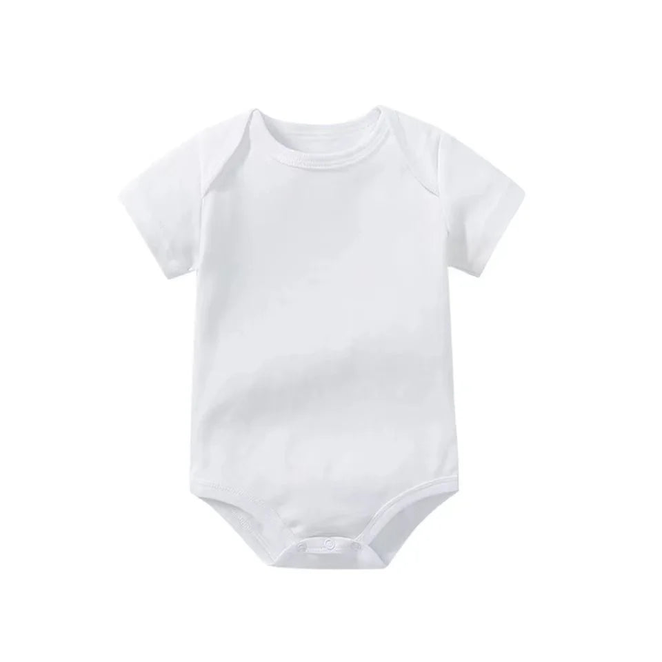 Bodysuit for Newborn Baby Romper Boys Girls Clothes Summer 100% Cotton Pure White Short Sleeve Toddler Infant Jumpsuit 3PCS/5PCS